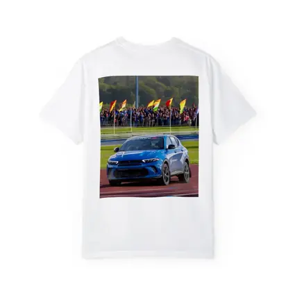 Dodge Hornet Blue SUV On Racing Track