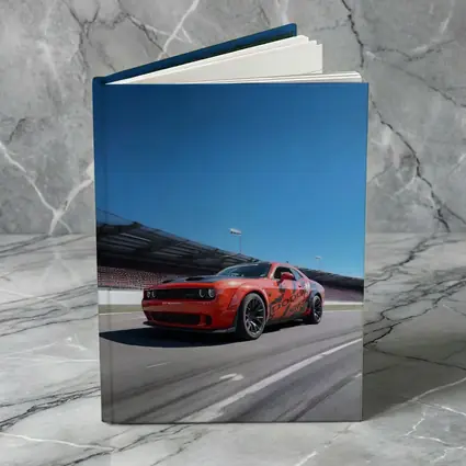 Dodge Challenger Red On Race Track