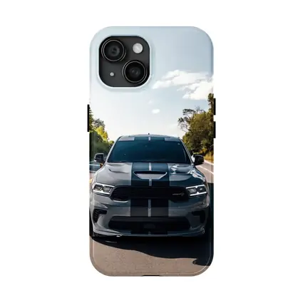 Dodge Durango SRT Gray Racing Stripes Road