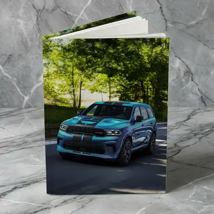 Dodge Durango Blue Racing Stripes On Road