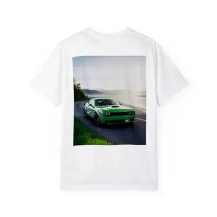 Dodge Challenger Green Muscle Car Coastal Road