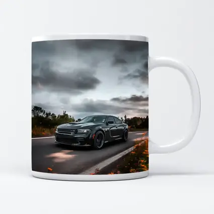 Dodge Charger Dark Road Cloudy Sky