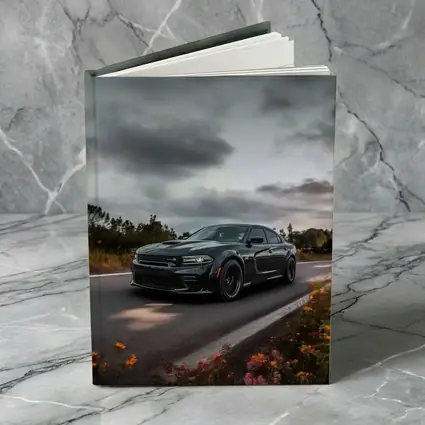 Dodge Charger Dark Road Cloudy Sky