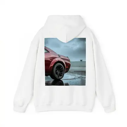 Dodge Challenger Wet Parking Lot Stormy Sky