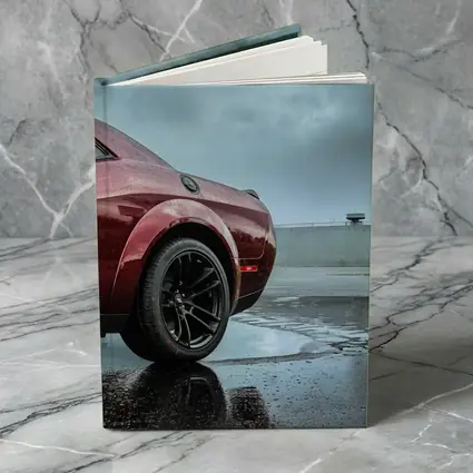 Dodge Challenger Wet Parking Lot Stormy Sky