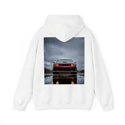 Dodge Challenger Front View Rainy Dark Sky
