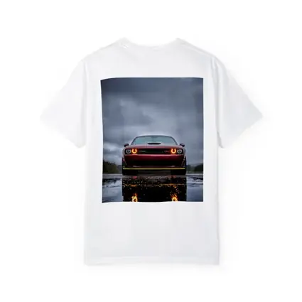 Dodge Challenger Front View Rainy Dark Sky
