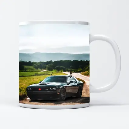 Dodge Challenger SRT Black on Country Road