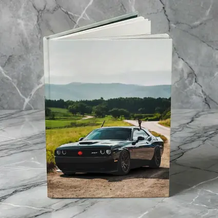 Dodge Challenger SRT Black on Country Road