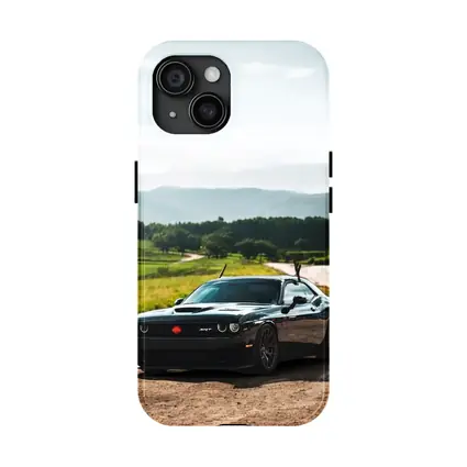 Dodge Challenger SRT Black on Country Road