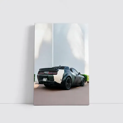 Dodge Challenger Camo Wrap Urban Setting