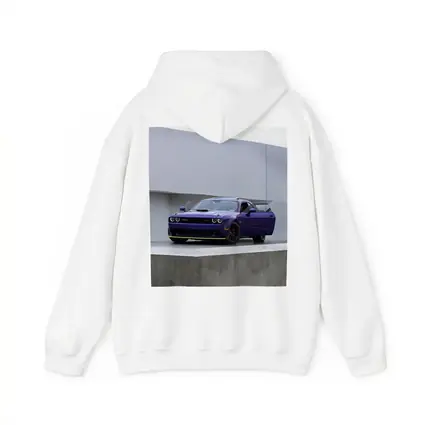 Dodge Challenger Purple Parked Concrete Setting