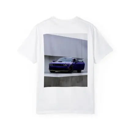 Dodge Challenger Purple Parked Concrete Setting