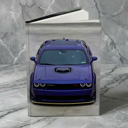 Dodge Challenger Purple Muscle Car Front View