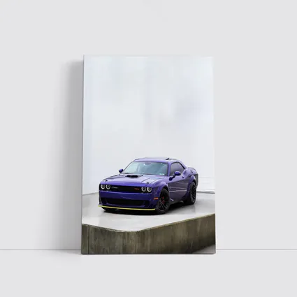 Dodge Challenger Purple Muscle Car Studio