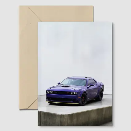 Dodge Challenger Purple Muscle Car Studio