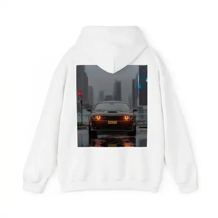Dodge Challenger Rainy City Night Street