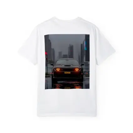 Dodge Challenger Rainy City Night Street