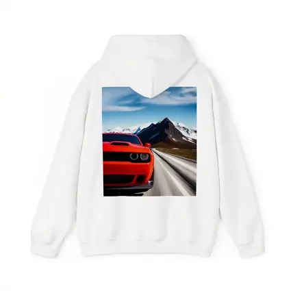 Dodge Challenger Red Speeding Mountain Road