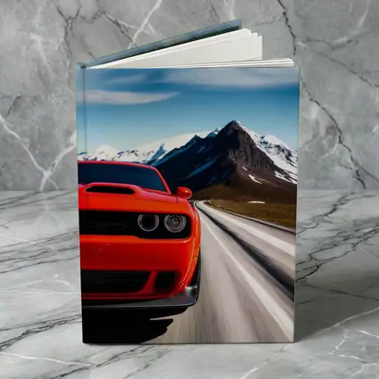 Dodge Challenger Red Speeding Mountain Road