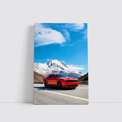 Dodge Challenger Red Mountain Road Drive
