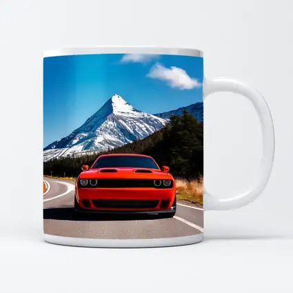 Dodge Challenger Red Mountain Road Drive