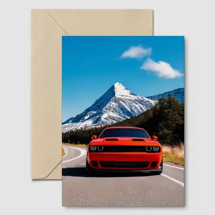 Dodge Challenger Red Mountain Road Drive