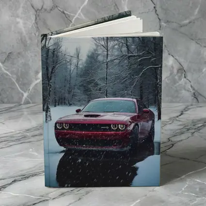 Dodge Challenger SRT Red Snowy Forest