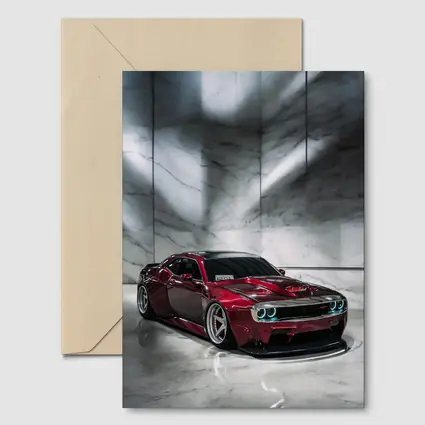 Dodge Challenger Red Custom Car Marble Studio