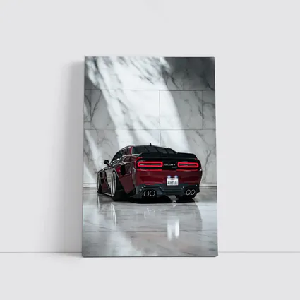 Dodge Charger Red Black Marble Background