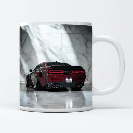 Dodge Charger Red Black Marble Background