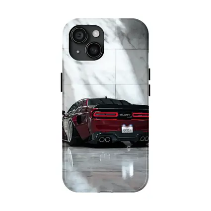 Dodge Charger Red Black Marble Background