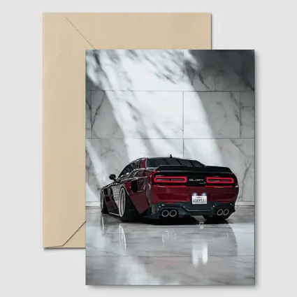 Dodge Charger Red Black Marble Background