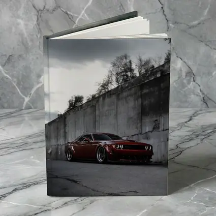 Dodge Challenger Red Wide Body Concrete Wall