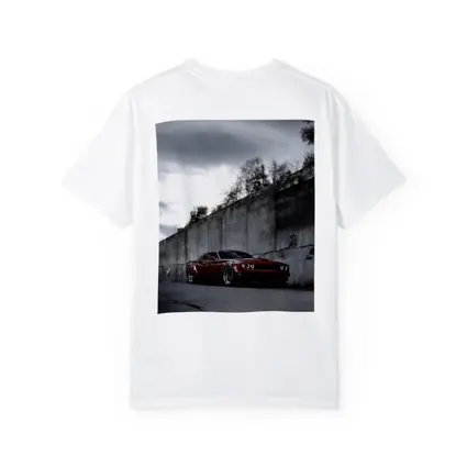 Dodge Challenger Red Wide Body Concrete Wall