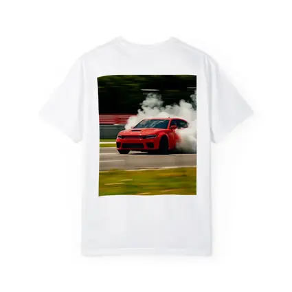 Red Dodge Charger Burnout on Track
