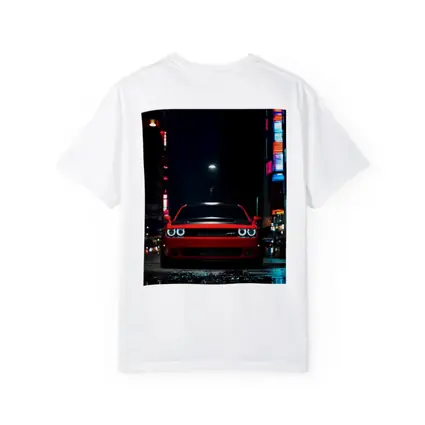 Dodge Challenger SRT Red Night City Street