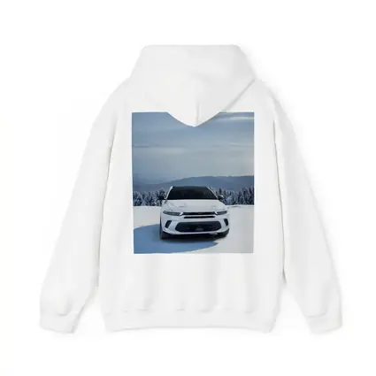 Dodge Hornet White SUV Snowy Winter Landscape