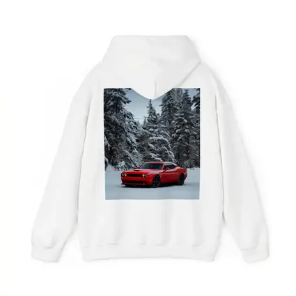 Dodge Challenger SRT Red Snow Winter Forest