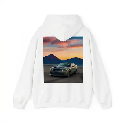 Dodge Challenger Muscle Car Sunset Mountains