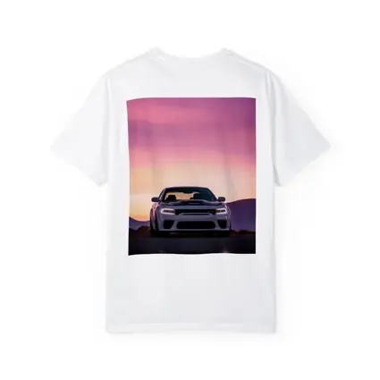 Dodge Charger Front View Sunset Sky