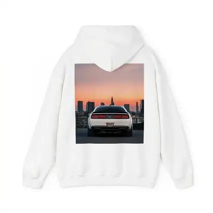 Dodge Challenger Rear City Sunset View