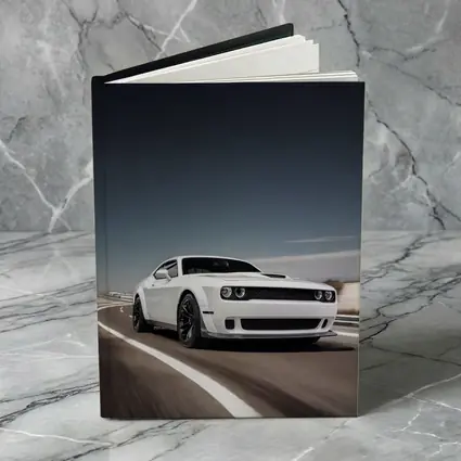 Dodge Challenger White Muscle Car Open Road