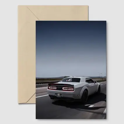 Dodge Challenger Hellcat On Open Highway