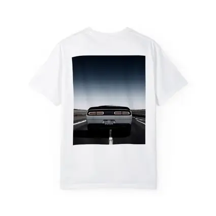 Dodge Challenger White Rear View Open Road
