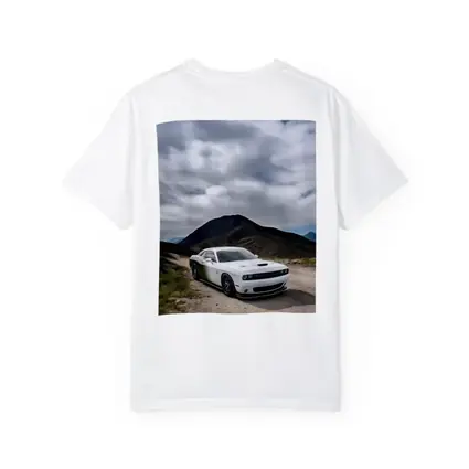 Dodge Challenger White Muscle Car Mountain Road