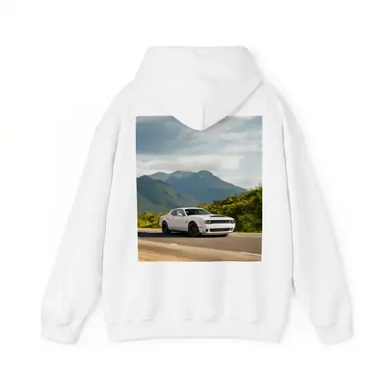 Dodge Challenger White Muscle Car Mountain Road