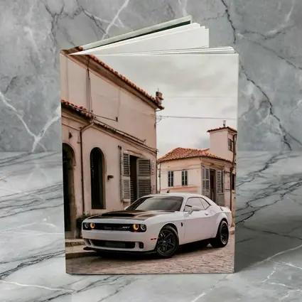Dodge Challenger SRT White Old Town Street