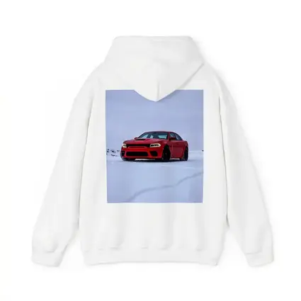 Dodge Charger Red Muscle Car Snow Scene