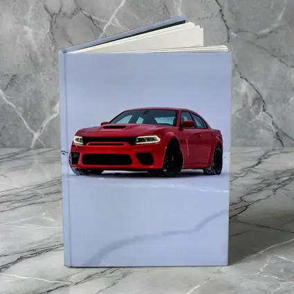 Dodge Charger Red Muscle Car Snow Scene